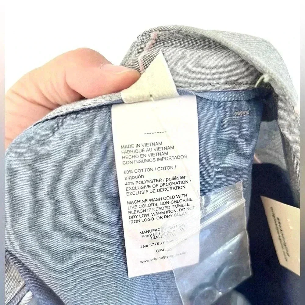 Penguin‎ Slim Fit Gray with Pink Stripes 8